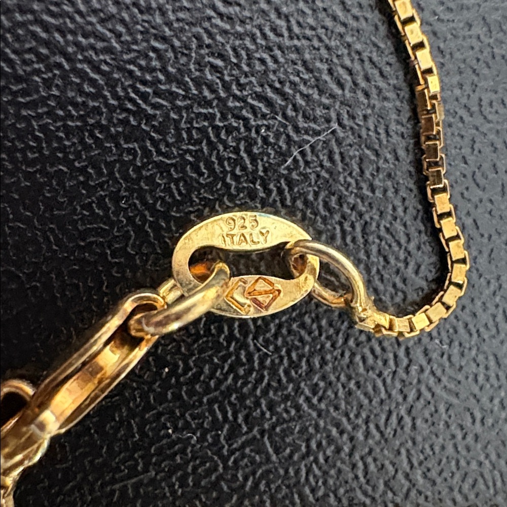 Gold and Silver Heart Pendant Necklace - Picture 4 of 5